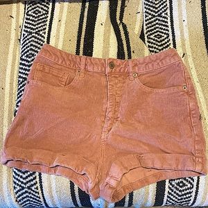 Thrifted pink corduroy shorts